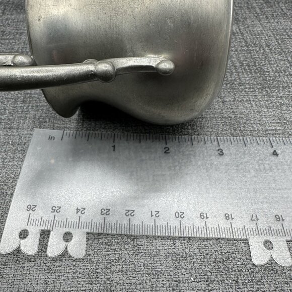 Vintage Empire Pewter Creamer & Sugar Bowl Marked Old Mark USA Primitive - Picture 5 of 16